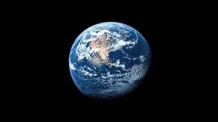 Fototapeta premium A stunning view of planet Earth at night, illuminated by city lights and set against the dark backdrop of outer space, symbolizing civilization, technology, and the vastness of the universe. This capt