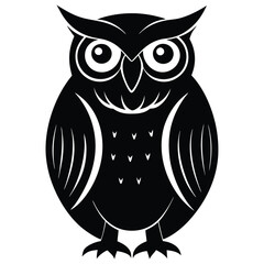 owl silhouettes, silhouette of owl with a tree branch vector illustration, Owl silhouette vector, A minimalist an owl bird is flying silhouette black vector illustration.