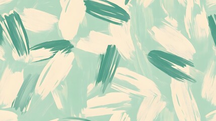 Abstract hand painted background showcasing strokes in teal and beige colors