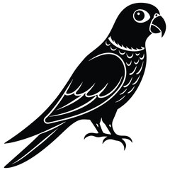 Parrot Macaw premium quality silhouette and line art vector illustration set, Parrot Macaw vector icon design, vector illustration of a parrot.