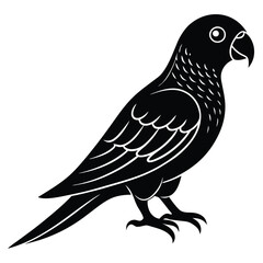 Parrot Macaw premium quality silhouette and line art vector illustration set, Parrot Macaw vector icon design, vector illustration of a parrot.