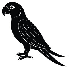 Parrot Macaw premium quality silhouette and line art vector illustration set, Parrot Macaw vector icon design, vector illustration of a parrot.