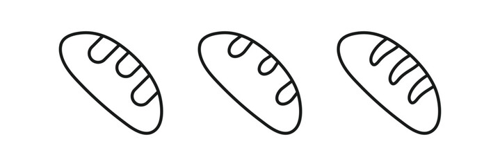 fresh bread icon Simple thin outline style.
