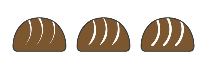 bread icon vector design template in white background