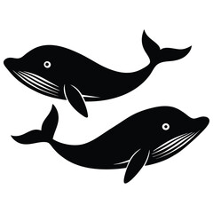 Dolphin icon. Black silhouette of a dolphin. Dolphin symbol. Vector illustration, Dolphin jumping silhouette on white background. Dolphin icon sign vector illustration design., Dolphin Silhouette Bund