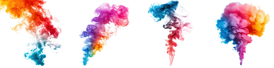 Fototapeta premium Colorful and dynamic abstract images of swirling fluid smoke like patterns and color explosions