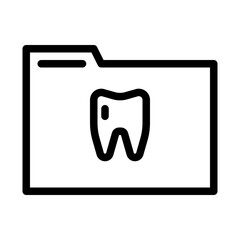 dental care folder. This is a vector single icon with a line style. Suitable for any purpose, such as website design, mobile app design, logo design, pattern design, etc.
