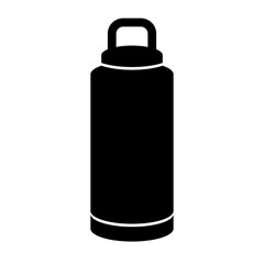 Reusable Water Bottle silhouette icon. Vector.