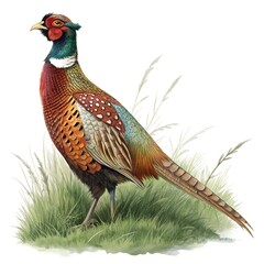 Fototapeta premium pheasant isolated on white background