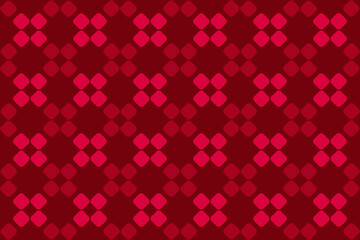 Seamless red and pink floral geometric background with symmetrical repetitive diamond pattern design