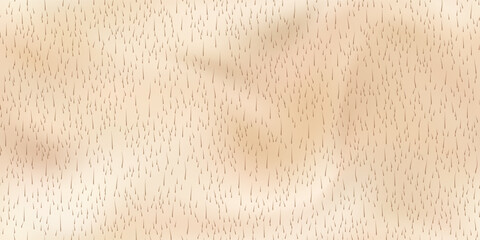 Light beige tone seamless pattern with hairy texture. Human skin before epilation, depilation or another removal beauty procedure. Vector illustration with gradient mesh