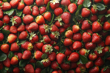 strawberries in a market