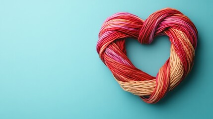 heart symbol made of silk satin fabric, affection, romance between lovers