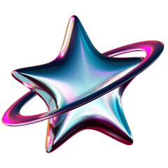 y2k chrome holographic element