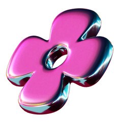 y2k chrome holographic element