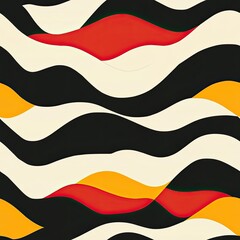 Naklejka premium Dynamic Wavy Grain Pattern Bold High Contrast Seamless Design for Textile Print
