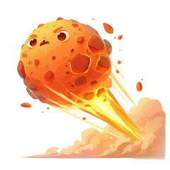 Meteoric journey dynamic outer space adventure in a cosmic illustration