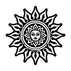 Obraz premium A solid style icon of sun symbol