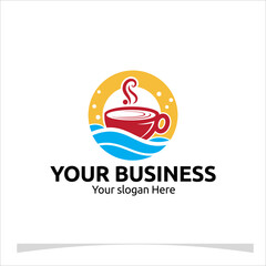 Modern and minimalist hot drink logo design with a touch of warmth. Ideal for branding coffee products, tea houses, or any business in the beverage industry. Vector format included