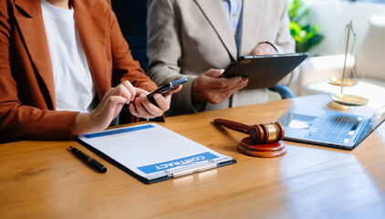 Business law concept, Lawyer business lawyers are consulting lawyers for women entrepreneurs