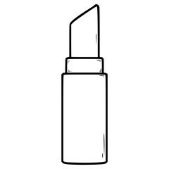 lips stick illustration hand drawn outline vector