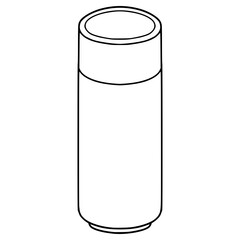 thermos illustration hand drawn outline vector