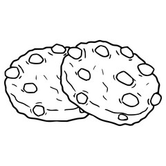 cookies illustration hand drawn outline vector