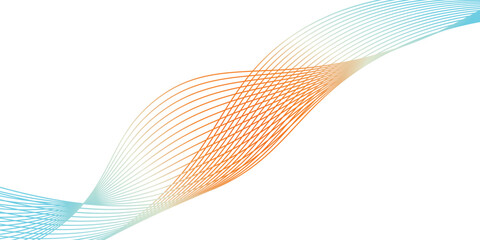 Wavy shape with Colorful gradient. Vector illustrati