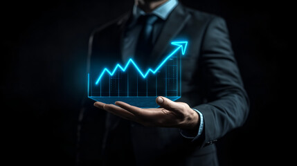 Business Growth Visualization with a Holographic Chart