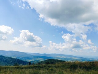 clouds over the mountains