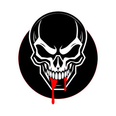 skull on a white background