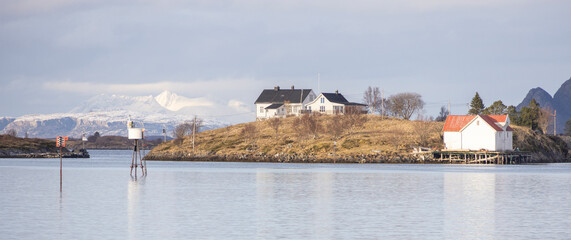Spring atmosphere in Brønnøysund harbor