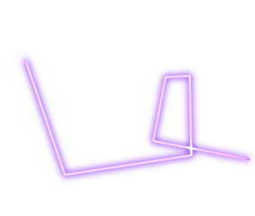 Abstract neon glow style line shapes.