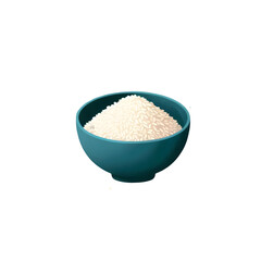 Bowl of White Rice PNG – Isolated on Transparent Background
