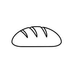 Freshly Baked Loaf: Simple outline of freshly baked loaf of bread perfect for cooking.