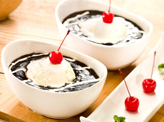 Traditional Black Glutinous Rice Pudding