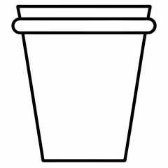 Cup outline icon on white background 
