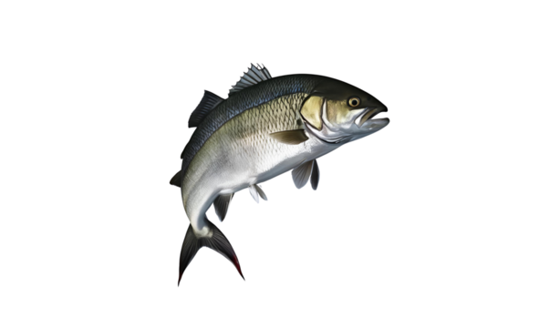 big fish isolated on transparent background
