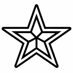 Star outline icon on white background 
