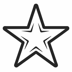 Star outline icon on white background 
