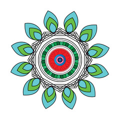 abstract floral ornament design set