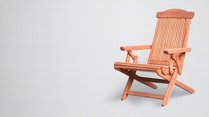Comfortable wooden folding chair, ideal for relaxation