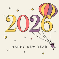 High-Quality Multicolor 2026 New Year 