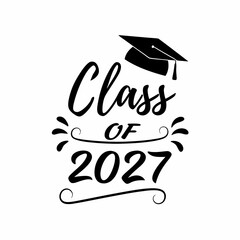 Obraz premium Elegant Black and White Class of 2027