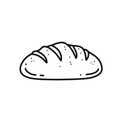 Freshly Baked: A simple yet elegant illustration of a freshly baked loaf of bread, perfect for culinary and design projects, evoking a sense of comfort and warmth.