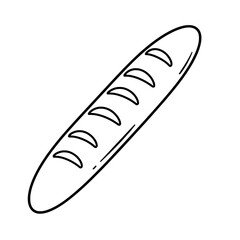 Artisanal Delight: An illustration of a freshly baked baguette, a symbol of rustic charm and culinary excellence, poised for a delightful meal.