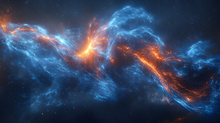 Fototapeta premium Particle space abstract background