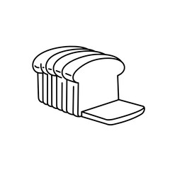 Sliced Bread: A simple yet appealing graphic of a loaf of sliced bread, showcasing the staple food in its most basic form.