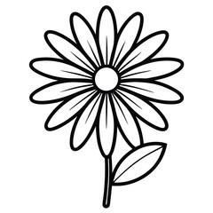 Sunflower Silhouette Icon Black Flat Vector Illustration of a Floral Nature and Botanical Symbol for Design Decoration Gardening Agriculture Summer Eco and Aesthetic Graphics