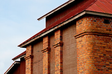 An old warehouse on a sunny springlike day